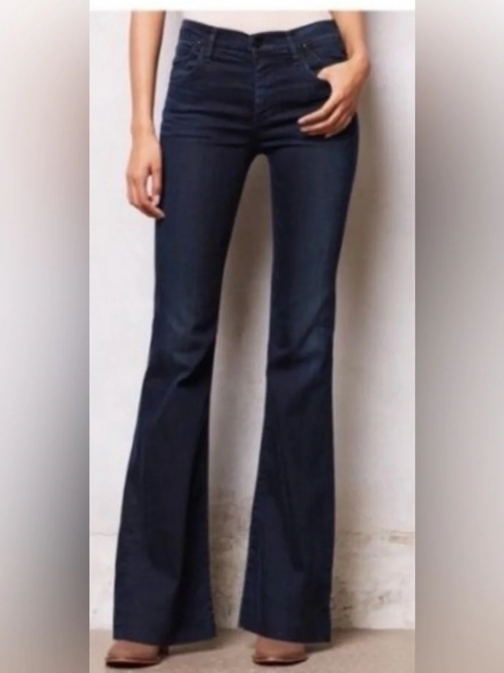 Citizens of Humanity #251 High Rise Wide Leg Jean In Dark‎ Wash Flare Cotton VTG